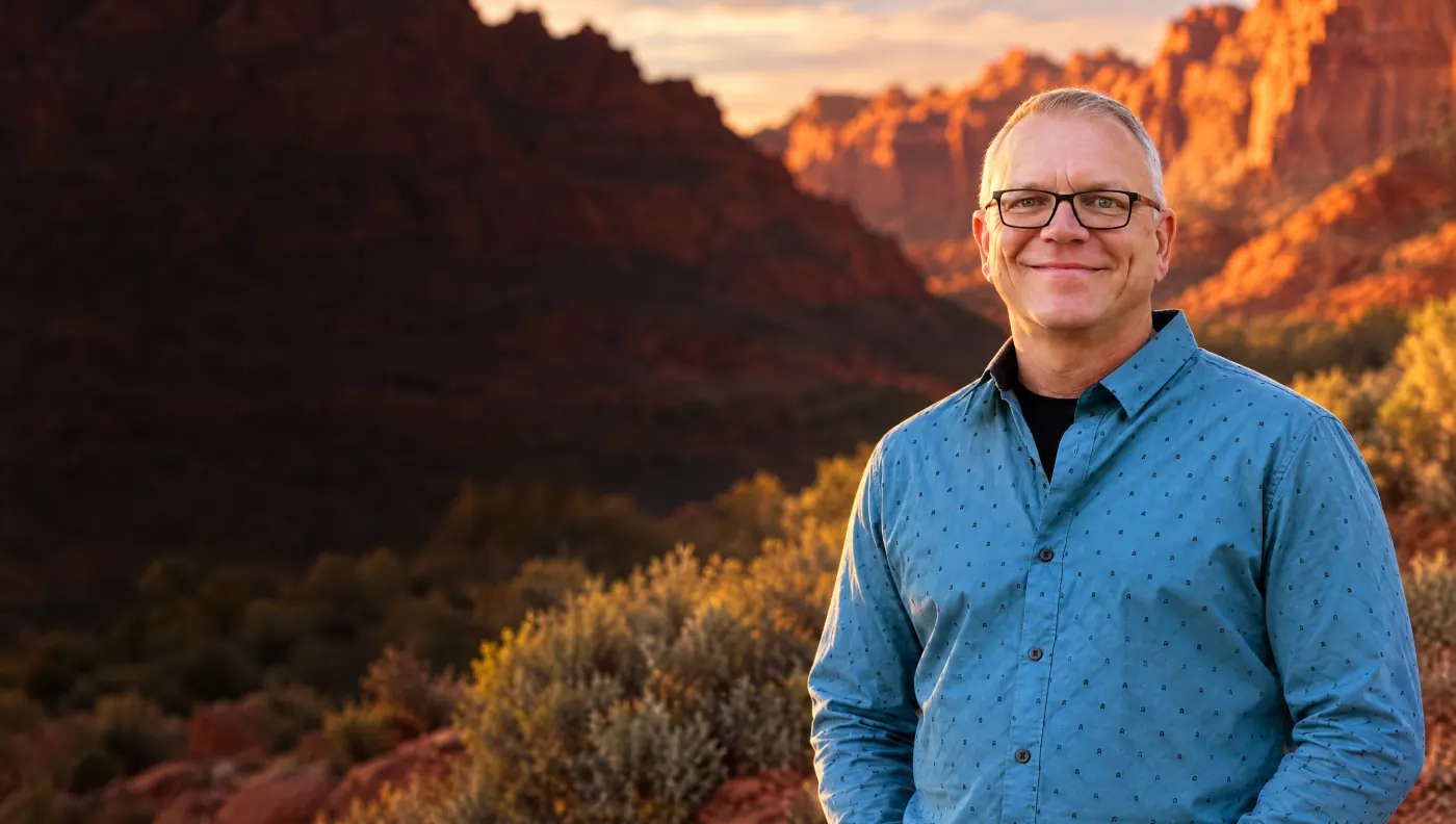 Seth Shoultes in southern Utah's red rock country